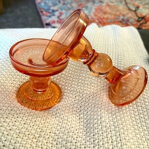 Set of 2 pillar candle taper holders